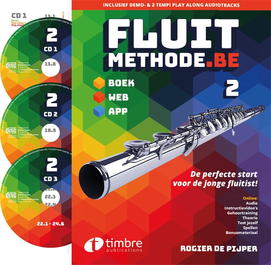 Fluitmethode.be deel 2 (Vlaamse ed.)  incl. 3 cd's